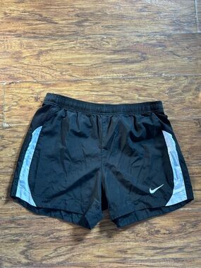 Nike Women’s Black Athletic Shorts with White Side Panels